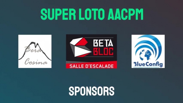 Remerciements aux sponsors du Super Loto AACPM du 25 mars